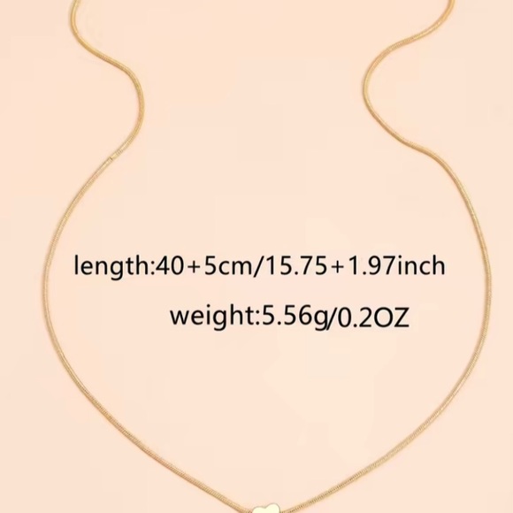 Gold Heart Chain Necklace Women’s Minimalist Jewelry Gifts Love NEW - Picture 3 of 3